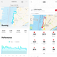 The Health Mate app (left) will get you more simplified workout details than a more dedicated fitness app like Map My Run.